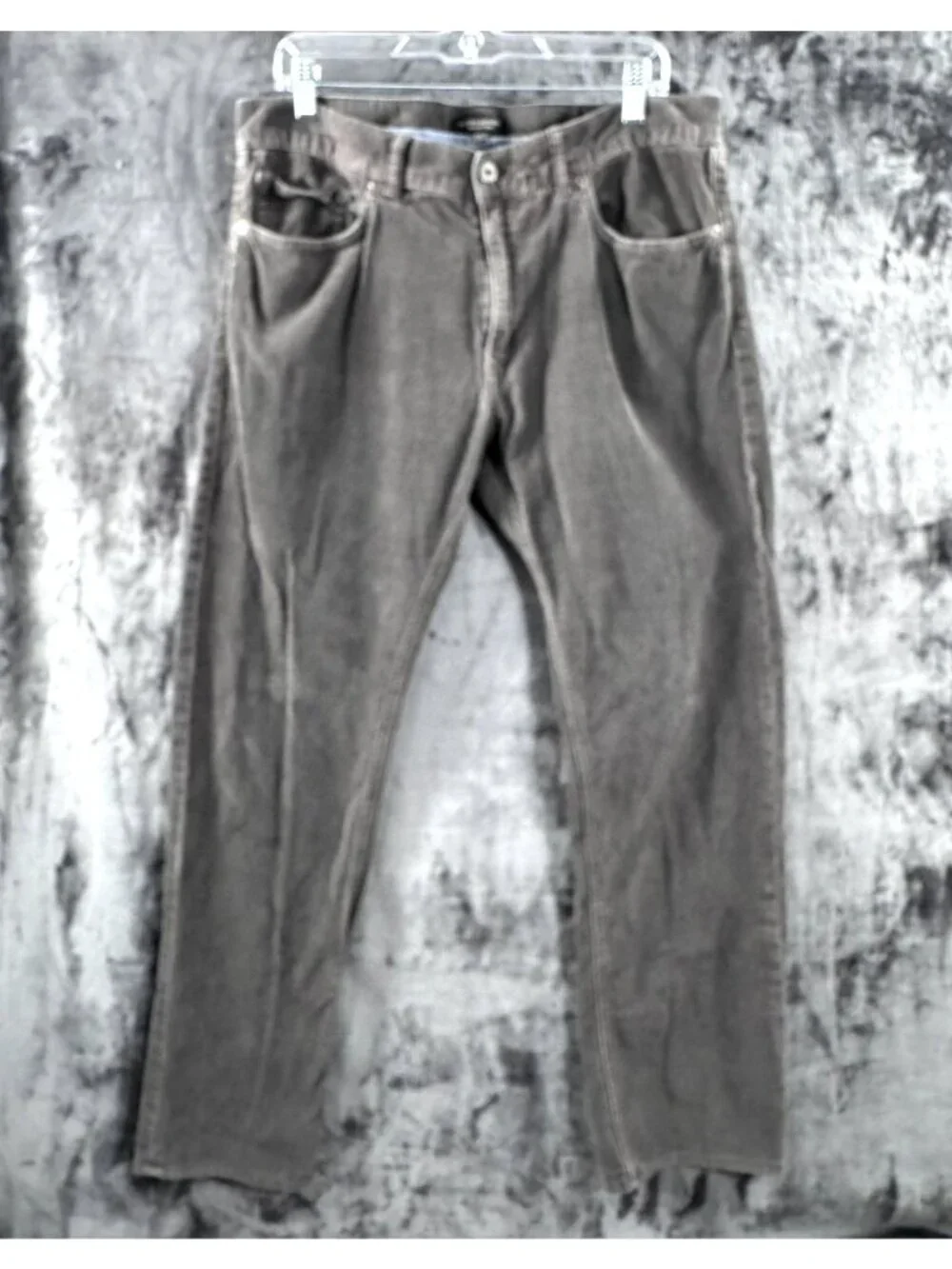 Banana Republic Men's Corduroy Pants 35X32 Gray Pima Cotton Straight Leg